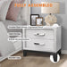 Furniture of America Lucien Modern Wood Nightstand with 2 Drawers - Sweatfully