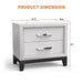 Furniture of America Lucien Modern Wood Nightstand with 2 Drawers - Sweatfully