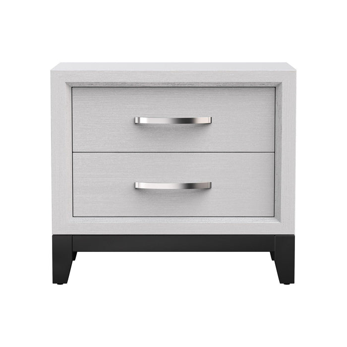 Furniture of America Lucien Modern Wood Nightstand with 2 Drawers - Sweatfully
