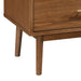 Tromso Mid-Century Modern 23" Walnut Nightstand with 2-Drawer and Round Tapered Legs - Sweatfully