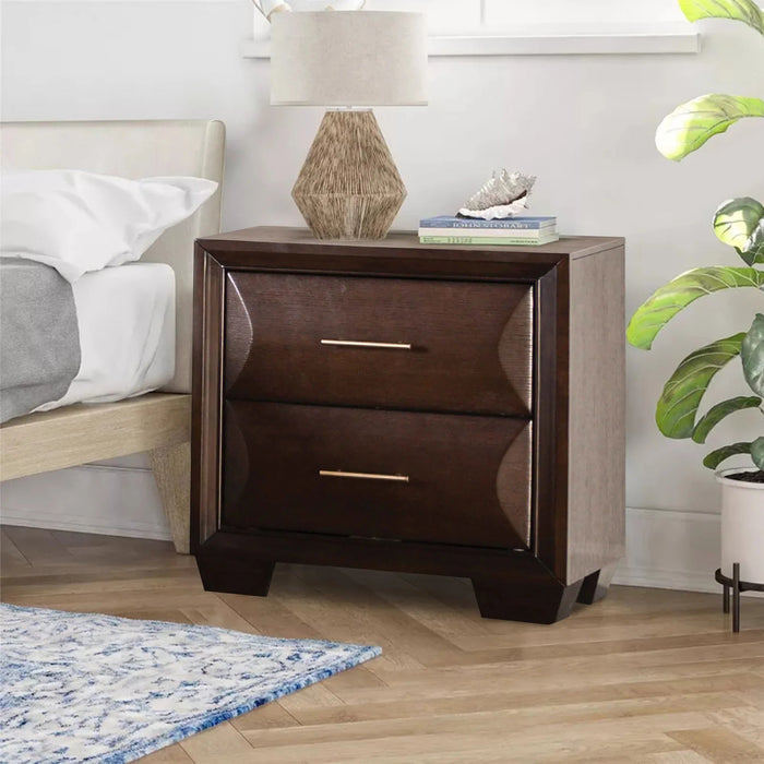 Hinwitz Transitional Solid Wood 2-Drawer Nightstand - Sweatfully