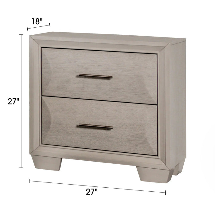 Hinwitz Transitional Solid Wood 2-Drawer Nightstand - Sweatfully