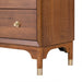 Hepburne Mid Century Walnut 1-Drawer 26 in. Nightstand with Touch Light - Sweatfully