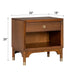 Hepburne Mid Century Walnut 1-Drawer 26 in. Nightstand with Touch Light - Sweatfully