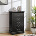 Transitional 5-Drawer 31.5 in. Wide Chest of Drawers with Bracket Feet - Sweatfully