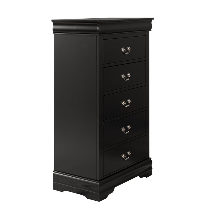Transitional 5-Drawer 31.5 in. Wide Chest of Drawers with Bracket Feet - Sweatfully