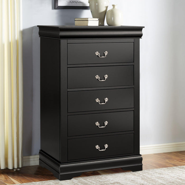 Transitional 5-Drawer 31.5 in. Wide Chest of Drawers with Bracket Feet - Sweatfully