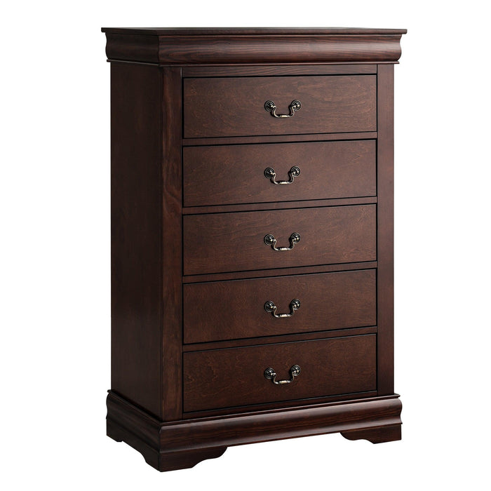 Transitional 5-Drawer 31.5 in. Wide Chest of Drawers with Bracket Feet - Sweatfully