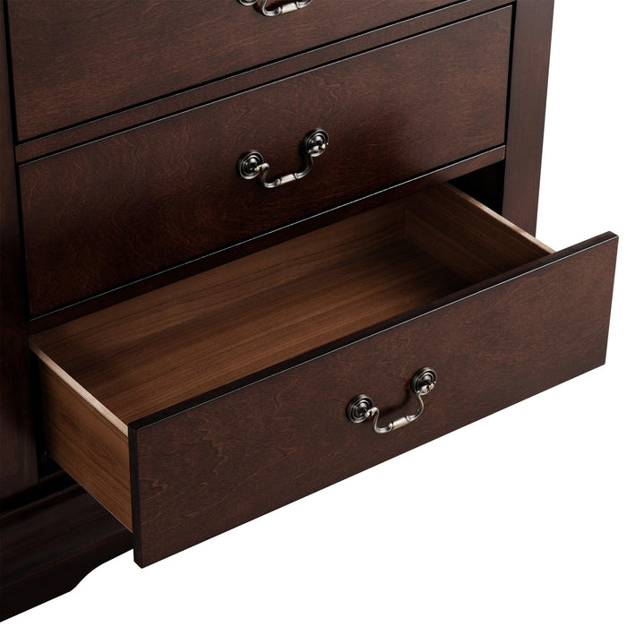 Transitional 5-Drawer 31.5 in. Wide Chest of Drawers with Bracket Feet - Sweatfully