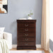 Transitional 5-Drawer 31.5 in. Wide Chest of Drawers with Bracket Feet - Sweatfully