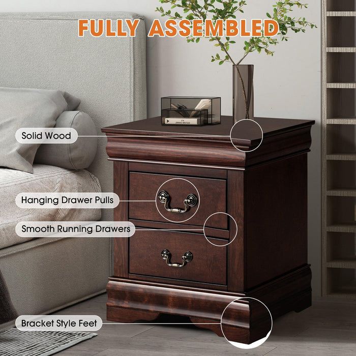 Furniture of America Night Stand Louis Philippe - Sweatfully