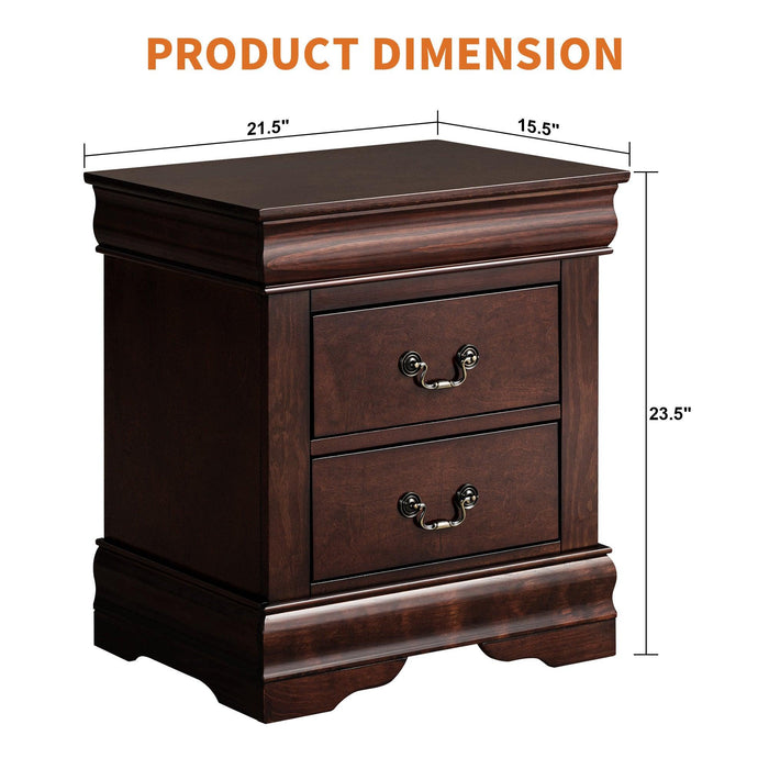 Furniture of America Night Stand Louis Philippe - Sweatfully