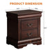 Furniture of America Night Stand Louis Philippe - Sweatfully