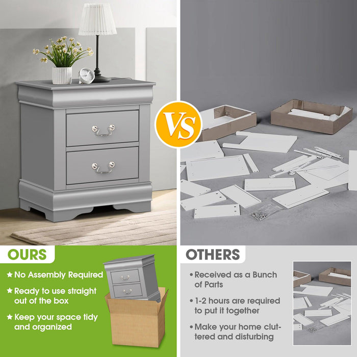 Furniture of America Night Stand Louis Philippe - Sweatfully