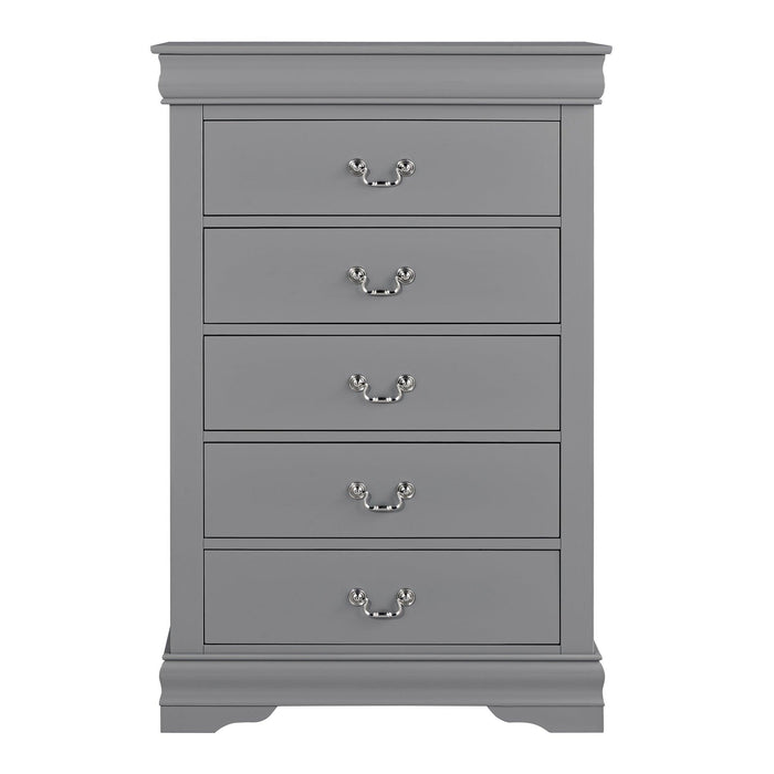 Transitional 5-Drawer 31.5 in. Wide Chest of Drawers with Bracket Feet - Sweatfully
