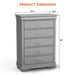 Transitional 5-Drawer 31.5 in. Wide Chest of Drawers with Bracket Feet - Sweatfully
