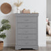 Transitional 5-Drawer 31.5 in. Wide Chest of Drawers with Bracket Feet - Sweatfully
