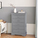 Transitional 5-Drawer 31.5 in. Wide Chest of Drawers with Bracket Feet - Sweatfully