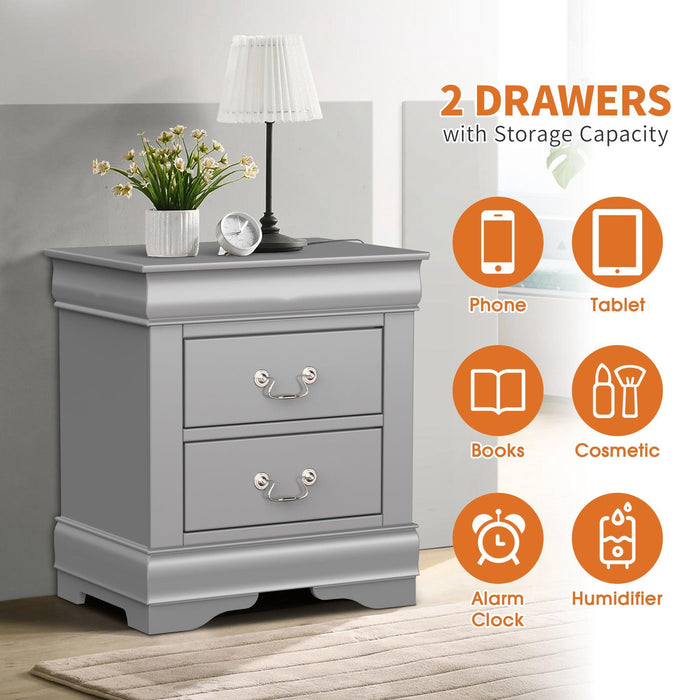 Furniture of America Night Stand Louis Philippe - Sweatfully