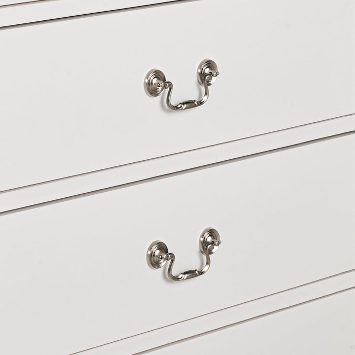 Transitional 5-Drawer 31.5 in. Wide Chest of Drawers with Bracket Feet - Sweatfully