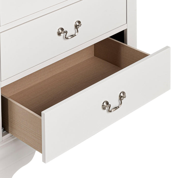 Transitional 5-Drawer 31.5 in. Wide Chest of Drawers with Bracket Feet - Sweatfully