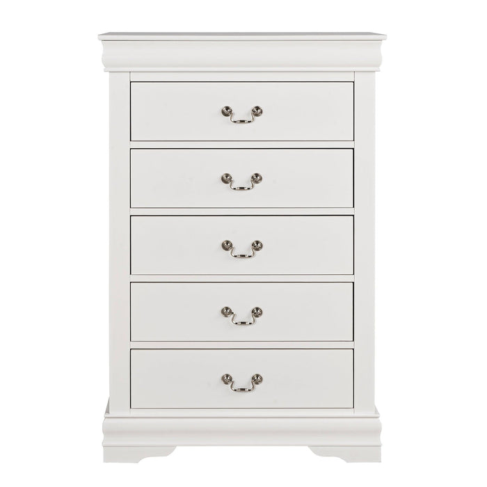 Transitional 5-Drawer 31.5 in. Wide Chest of Drawers with Bracket Feet - Sweatfully