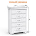 Transitional 5-Drawer 31.5 in. Wide Chest of Drawers with Bracket Feet - Sweatfully