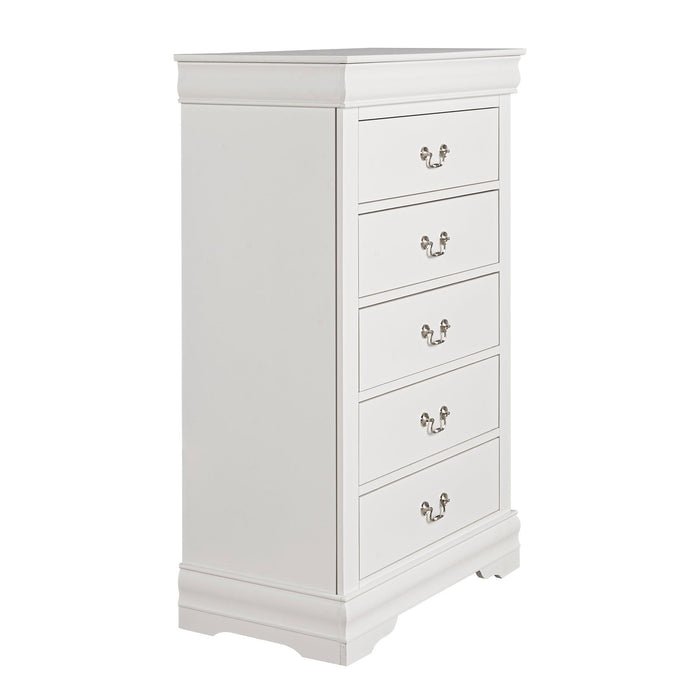 Transitional 5-Drawer 31.5 in. Wide Chest of Drawers with Bracket Feet - Sweatfully