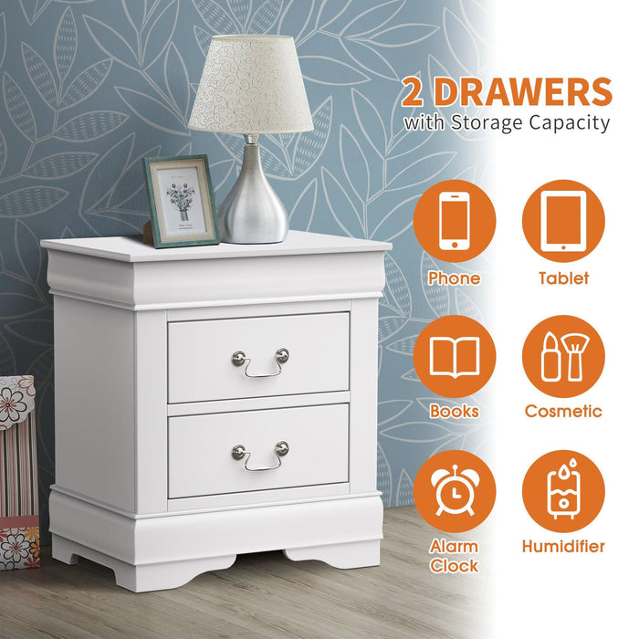 Furniture of America Night Stand Louis Philippe - Sweatfully