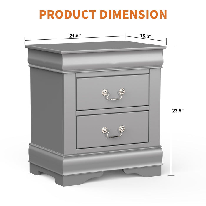 Furniture of America Night Stand Louis Philippe - Sweatfully