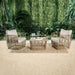 Johari Contemporary 3-Piece Outdoor Rattan Conversation Set - Sweatfully