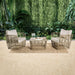Johari Contemporary 3-Piece Outdoor Rattan Conversation Set - Sweatfully