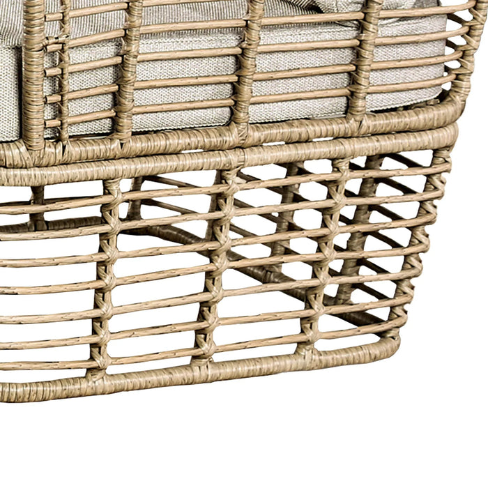 Johari Contemporary 3-Piece Outdoor Rattan Conversation Set - Sweatfully