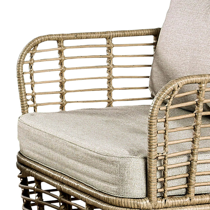Johari Contemporary 3-Piece Outdoor Rattan Conversation Set - Sweatfully