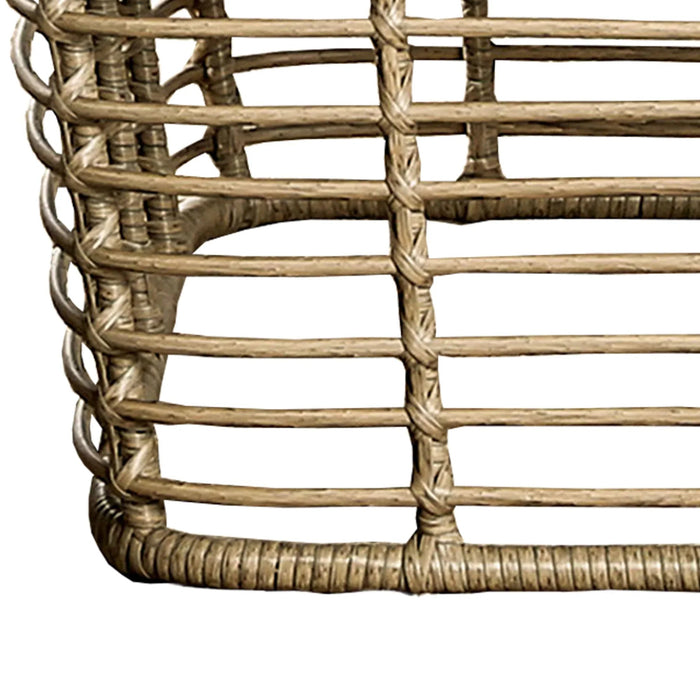 Johari Contemporary 3-Piece Outdoor Rattan Conversation Set - Sweatfully