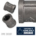 1/2 in. Black Right Left Coupling - Sweatfully