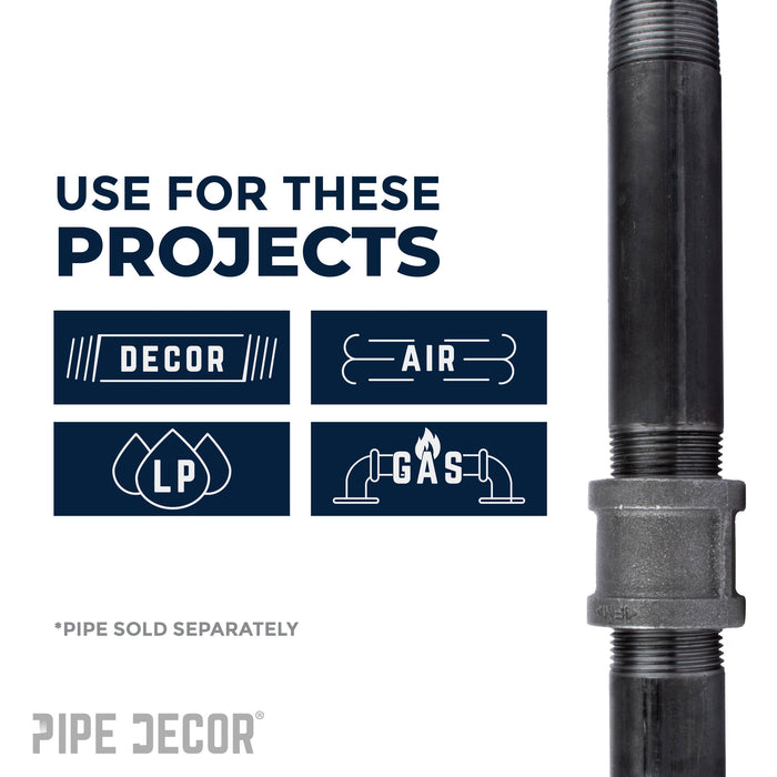 1/2 in. Black Right Left Coupling - Sweatfully