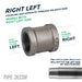 3/4 in. Black Right Left Coupling - Sweatfully