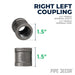 3/4 in. Black Right Left Coupling - Sweatfully