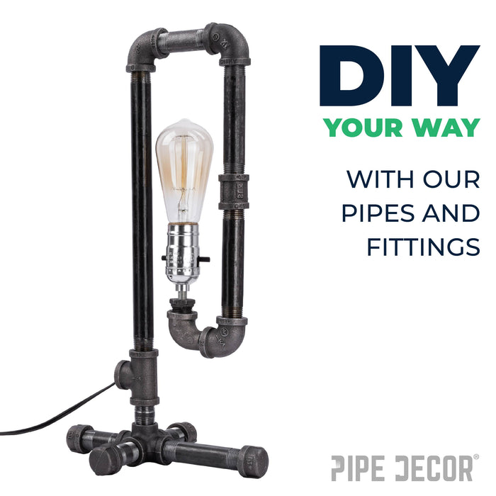 1 in. x 1 in. x 1/4 in. Black Reducing Tee - Sweatfully