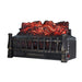 Black Electric Fireplace One Heat Settings with Flame and Remote Control - Sweatfully