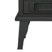 Black Electric Heater Free Standing Stove, 3D Flame Overheat Protection Adjustable Thermostat, 1500W - Sweatfully