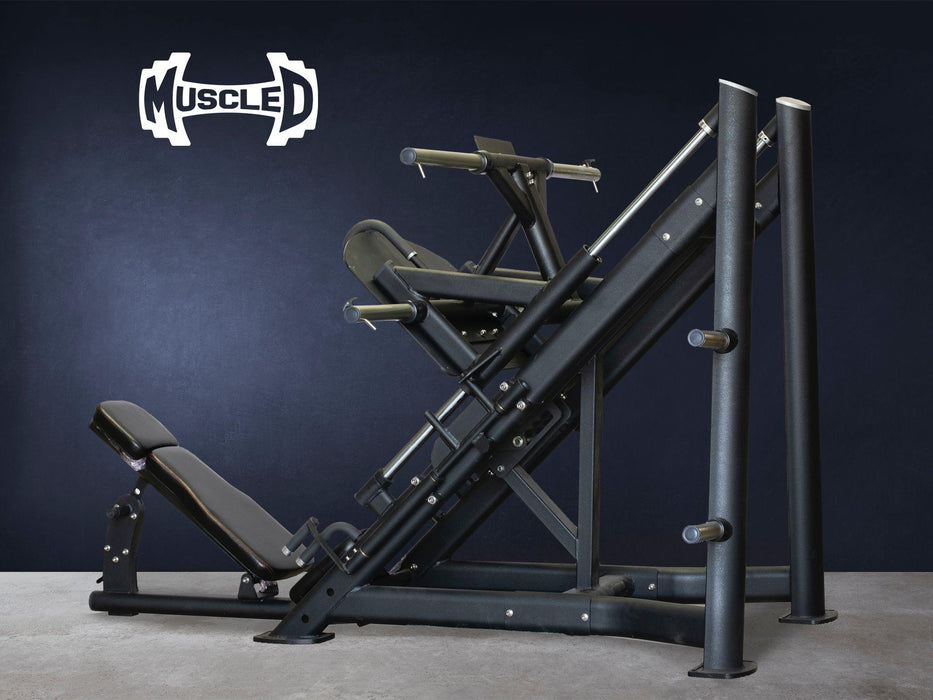 45 Degree Linear Leg Press Machine - Muscle D Fitness - Adjustable Angle Back Pad - Sweatfully