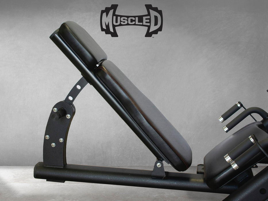 45 Degree Linear Leg Press Machine - Muscle D Fitness - Adjustable Angle Back Pad - Sweatfully