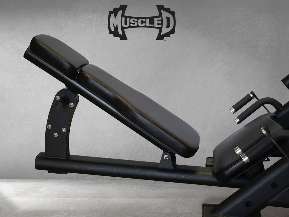 45 Degree Linear Leg Press Machine - Muscle D Fitness - Adjustable Angle Back Pad - Sweatfully
