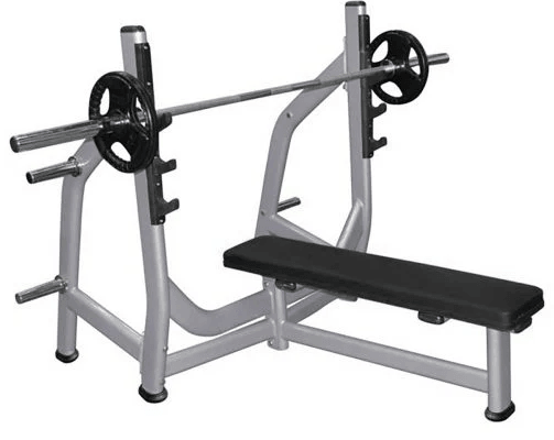Flat Bench - Olympic - Muscle D Fitness - 11 Gauge Steel - Commercial Upholstery - Sweatfully