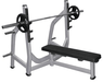 Flat Bench - Olympic - Muscle D Fitness - 11 Gauge Steel - Commercial Upholstery - Sweatfully