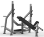 Incline Bench - Olympic - Muscle D Fitness - 11 Gauge Steel - Commercial Upholstery - Sweatfully