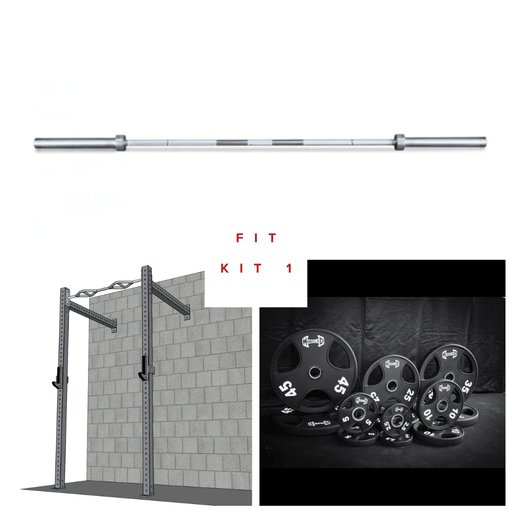 TGrip Commercial 4' Wall Mount Rig Weight Set - 3x3 Steel - Functional Multi-Grip Pull-Up - Sandwich Style J-Hooks - Sweatfully