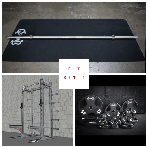 TGrip Commercial Half Rack Complete Kit - 3x3 Steel - Functional Multi-Grip Pull-Up - Bar & Plate Storage - J-Hooks - Sweatfully